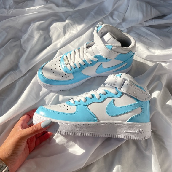 Nike Air Force 1 UNC Carolina Blue Custom - Picture 6 of 10